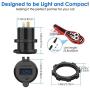 Quick Charge 3.0 USB Charger Socket, ADSDIA 12V/24V 36W Aluminum Waterproof Dual QC3.0 Car Charger Power Adapter Outlet with LED Display for Car Boat Marine Motorcycle Scooter RV Golf Cart DIY Kit
