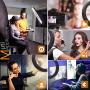 Ring Light,Upgraded Version 19inch with LCD Display Adjustable Color Temperature 3000K-5800K with Stand, YouTube Makeup Dimmable Video LED Light Kit, for Video Shooting, Portrait, Vlog, Selfie