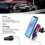 Smart Sensor Wireless Car Charger Mount, Automatic Clamping QC/QI 10W Fast Charging Car Charger Holder Compatible with iPhone 11/Xs/Xs Max/XR/X /8,Samsung Galaxy Note 9/ S9/ S9+/ S8 etc(Pink)