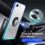 ANSIWEE iPhone SE 2020 Case, iPhone 8 Case, Metal Ring Kickstand Work with Magnetic Car Mount Designed Case Drop Protection Bumper and Clear Hard Back Cases for iPhone SE 2nd 4.7 Inch Blue Green ANSIWEE iPhone SE 2020 Case, iPhone 8 Case, Metal Ring Kickstand Work with Magnetic Car Mount Designed Case Drop Protection Bumper and Clear Hard Back Cases for iPhone SE 2nd 4.7 Inch Blue Green
