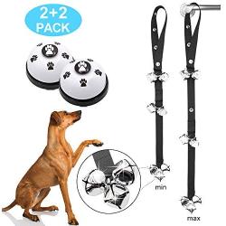 Supet Dog Doorbells and Training Bells 2 Pieces Premium Quality Adjustable Door Bell Dog Bells for Door Knob, Dog Training,Dog Bells for Potty Training