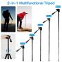 Camera Tripod, FOSITAN 72-inch Compact Travel Tripod with Quick Release Plate and Phone Holder for Camera DSLR Canon Nikon Sony Smartphone Video Tripod with 360° Panorama for Video Shoting Still-Lifes