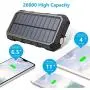 Hiluckey Solar Charger 26800mAh Power Bank PD 18W Portable Charger with USB C Port External Battery with LED Flashlight for Smartphones, Tablets, Laptops and More Hiluckey Solar Charger 26800mAh Power Bank PD 18W Portable Charger with USB C Port External Battery with LED Flashlight for Smartphones, Tablets, Laptops and More
