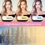 Selfie Ring Light with Stand,12 Inch Foldable LED Ring Light for Phone, 3 Light Modes & 10 Brightness Dimmable Beauty Fill Make Up Light Without Assemble for Live Stream/YouTube Video/Tiktok (Pink)