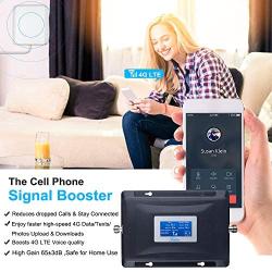 Verizon AT&T Signal Booster 4G LTE Cell Phone Signal Booster Repeater Band 12/13/17 Multi Bands 700mhz 4G LTE ATT Verizon Cell Phone Booster Extender Mobile Phone Signal Amplifier Antenna LCD 5000sqft