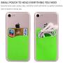 Pofesun Card Holder, 3 Pack Adhesive Cellphone Credit Card Holder Sticker Back Wallet Fits for iPhone X/iPhone 7, 8 Plus, Samsung Galaxy Note 8/S8/S9 Plus and More Smartphones(Blue, Green, Red)