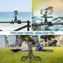 Phone Tripod, Portable Cell Phone Camera Tripod Stand with Wireless Remote, Flexible Tripod Stand for Selfies/Vlogging/Streaming/Photography Compatible with iPhone, Android Phone, Sports Camera GoPro