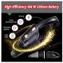 GNG Handheld Vacuum Cleaner 12v Portable Cordless Vacuum with Car & Wall Rechargeable Lithium-ion, Black Detailing Vacuum Cleaners for Wet and Dry Furniture, Dust Buster, Carpets, Floors, Vehicles