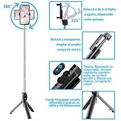 Selfie Stick Tripod, Extendable Selfie Stick with Detachable Wireless Remote and Tripod Stand Selfie Stick for iPhone 11/11 pro/X/8/8P/7/7P/6s/6,Sumsung Galaxy S9/S8/S7/Note 9/8,Huawei and More