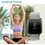 Willful Smart Watch for Men Women 2020 Version IP68 Waterproof, Fitness Tracker Heart Rate Monitor Sport Digital Watch, Smartwatch for Android Phones and iOS Phones Compatible iPhone Samsung (BK-Gray)