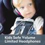 AILIHEN I35 Kid Headphones with Microphone Volume Limited Childrens Girls Boys Teens Lightweight Foldable Portable Wired Headsets for School Travel Chromebook Cellphones Tablets (Black Purple)