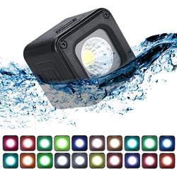 ULANZI L1 Pro Mini LED Light Waterproof LED Lighting with 20 Color Gels for Smartphone Camera Drone Photography,Video, Underwater,Compatible w DJI OSMO Action Gopro 8 7 6 5 iPhone DSLR Cameras