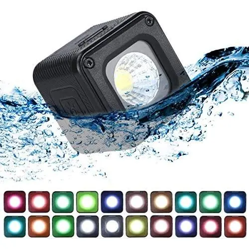 ULANZI L1 Pro Mini LED Light Waterproof LED Lighting with 20 Color Gels for Smartphone Camera Drone Photography,Video, Underwater,Compatible w DJI OSMO Action Gopro 8 7 6 5 iPhone DSLR Cameras ULANZI L1 Pro Mini LED Light Waterproof LED Lighting with 20 Color Gels for Smartphone Camera Drone Photography,Video, Underwater,Compatible w DJI OSMO Action Gopro 8 7 6 5 iPhone DSLR Cameras