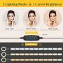 JACKYLED 10" Selfie Ring Light with 2 Tripod Stand & 2 Phone Holder for Makeup Live Stream Dimmable Ring Light Kit Remote Shutter for Photography Compatible for iPad/iPhone/Android