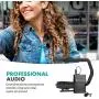 Movo MicRig-W1 Wireless Microphone + LED Light Filmmaker Bundle - Video Handle Camera Stabilizer with Wireless Lavalier Microphone Compatible with DSLR, Mirrorless Cameras, iPhone, Android Smartphones