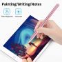 Capacitive Stylus Pen for Touch Screens, High Sensitivity Pencil Magnetism Cover Cap for iPad Pro/iPad Mini/iPad Air/iPhone Series, No Need Pairing (2020 Upgraded) (Rose Gold)