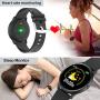 RUNDOING Smart Watch for Android Phones, 1.3 Inch Color Screen Fitness Tracker Activity Tracker, Heart Rate Monitor Fitness Watch,Compatible with iOS and Android