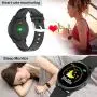 RUNDOING Smart Watch for Android Phones, 1.3 Inch Color Screen Fitness Tracker Activity Tracker, Heart Rate Monitor Fitness Watch,Compatible with iOS and Android