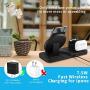 WATOE Wireless Charger 3 in 1 Charging Station for Apple Watch and Airpods Qi Fast Wireless Charger Stand Compatible iPhone 11/11 Pro/X/XS/XR/Xs Max/8 Plus Compatible Apple Watch Series 5/4/3/2/1