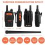 BaoFeng UV-5R EX 5W Dual Band Two Way Radio Long Range (Upgraded Version of Uv-5R) Rechargeable Walkie Talkies Squelch Ham Radio with Earpiece + Desktop Charger