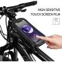 COPOZZ Sport Bicycle Bike Handlebar Bag, Waterproof Bike Front Frame Top Tube Cycling Storage Bag with Touch Screen, Fits Cellphone Below 6.5 Inch