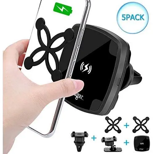 Cegar Magnetic Wireless Car Charger,10W QI Car Charging Mount, Air Vent Phone Holder, Wireless Charging for Phone 11/11 Pro/11 Max/Xs/XS Max, Samsung Galaxy S10/S10 Plus/S9/S9 and All QI-Enabled Devic Cegar Magnetic Wireless Car Charger,10W QI Car Charging Mount, Air Vent Phone Holder, Wireless Charging for Phone 11/11 Pro/11 Max/Xs/XS Max, Samsung Galaxy S10/S10 Plus/S9/S9 and All QI-Enabled Devic
