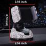 Forala Bling Bling Car Phone Mount with One More Air Vent Base Crystal Cell Phone Holder Universal Fit for Dashboard,Windshield and Air Vent