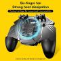 Wireless Bluetooth Handle Game Console Controller for MEMO New PUBG Helper AK77 Mobile Phone Radiator Water-Cooled Fan Six Fingers PUGB Handle Power Bank
