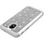 Galaxy J7 Refine/J7 2018/J7 Star/J7 Top/J7 Aura/J7 Aero/Crown/Eon Glitter Case,Luxury Glitter Sparkle Bling Case,Hybrid PC Silicone Faux Leather Cover,Dual Layer Armor Protective Phone Case Gray