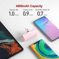 iWALK 4500mAh Portable Charger USB C Battery Pack, Compatible with Samsung Galaxy S10,S9,S8,Note 10/9/8,Moto Z3/2,LG V35/G8/7/5,Nintendo Switch,Google Pixel 4/3/2XL,OnePlus, Pink