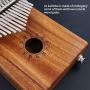 Smiger Electric Kalimba17 keys Thumb Piano Solid Mahogany Wood Kalimbas with Pickup Mbira kit 10 foot Cable Study Instruction Bag