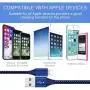 iPhone Charger, MFi Certified Cable 6PACK (3/3/3/6/6/10FT) Charging USB Syncing Data Nylon Braided Compatible with iPhone 11/Pro/Max/X/XS/XR/XS Max/8/Plus/7/7 Plus/6/6S/6 Plus More- Black&Blue iPhone Charger, MFi Certified Cable 6PACK (3/3/3/6/6/10FT) Charging USB Syncing Data Nylon Braided Compatible with iPhone 11/Pro/Max/X/XS/XR/XS Max/8/Plus/7/7 Plus/6/6S/6 Plus More- Black&Blue