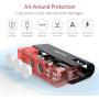 BESTEK 3-Socket 200W 12V/24V DC Cigarette Lighter Power Adapter with 6A 4-Port Car USB Splitter Charger
