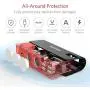 BESTEK 3-Socket 200W 12V/24V DC Cigarette Lighter Power Adapter with 6A 4-Port Car USB Splitter Charger