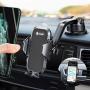 Andobil Car Phone Mount Easy Clamp, Dashboard Windshield Air Vent Cell Phone Holder Anti-Shake Strong Suction Universal Cradle Compatible iPhone 11 Pro Max/XS/SE/7, Samsung Galaxy S20+/Note 10/S8 Plus