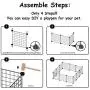 ALLISANDRO Small Pet Playpen, Small Animal Cage for Indoor Outdoor Use, Portable Metal Wire Yard Fence for Small Animal, Puppy, Kitten, Guinea Pigs, Bunny, Turtle, Hamster ALLISANDRO Small Pet Playpen, Small Animal Cage for Indoor Outdoor Use, Portable Metal Wire Yard Fence for Small Animal, Puppy, Kitten, Guinea Pigs, Bunny, Turtle, Hamster