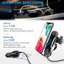 Wireless Car Charger 15W Fast Charging Touch Sensing Auto-Clamping Car Wireless Charger Air Vent Clip Car Phone Mount for iPhone SE/11/11 Pro Series/X/XR/8, Samsung Galaxy S20 S10 Note10/9 (Q1-Silver)