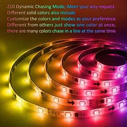 LED Strip Lights Music Sync 32.8ft RGB Dream Color Lights Strip Smart APP Control Bluetooth Rainbow LED Lights Waterproof Chase Effect Dimmable Strip Lights Power Supply for Indoor Outdoor(32.8FT/10M)