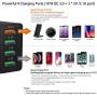 QC 3.0 Wall Charger, 4-Ports USB Wall Charger, iSeekerKit QC 3.0 Charger with Fast USB Adaptive Adapter Block Compatible 10W Wireless Charger Galaxy S9 S8 Note 8 9,Tablet,iPhone,iPad