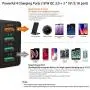QC 3.0 Wall Charger, 4-Ports USB Wall Charger, iSeekerKit QC 3.0 Charger with Fast USB Adaptive Adapter Block Compatible 10W Wireless Charger Galaxy S9 S8 Note 8 9,Tablet,iPhone,iPad