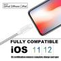 iPhone Charger 3Pack 10 FT Lightning Cable Nylon Braided USB Charging Cord Compatible with iPhone 11/XS/XS Max/XR/X/8/8Plus/7/7Plus/6/6S Plus/SE/5/iPad/Nano,Silvergrey
