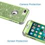 iPhone 8 Plus Case, iPhone 7 Plus Case, Hython Heavy Duty Defender Protective Case Bling Glitter Sparkle Hard Shell Armor Hybrid Shockproof Rubber Bumper Cover for iPhone 7 Plus and 8 Plus, Green