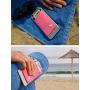 Phone Wallet - Adhesive Card Holder - Cell Phone Pouch - Stick on Lycra Pocket by Gecko - Carry Credit Cards and Cash - RFID Protection Sleeve – Pink
