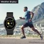 RUNDOING Smart Watch for Android Phones, 1.3 Inch Color Screen Fitness Tracker Activity Tracker, Heart Rate Monitor Fitness Watch,Compatible with iOS and Android