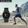 RUNDOING Smart Watch for Android Phones, 1.3 Inch Color Screen Fitness Tracker Activity Tracker, Heart Rate Monitor Fitness Watch,Compatible with iOS and Android