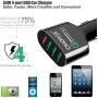 USB Car Charger Fast Chargers 4 Ports Multi Sockets 54W Quick Charger 3.0 for iPhone Samsung Galaxy