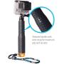 Fosmon Extendable Monopod, Adjustable Selfie stick for GoPro Original HD HERO 1 /2 / 3 / 3+ / 4 Black & Silver / 5 Session / 6 Black