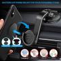 Suction Cup Phone Holder for Socket Users, pop-tech Dashboard Car Phone Mount for Collapsible Grip with Adjustable 360°Rotation, Includes 3M Sticky Adhesive Replacement for Expanding Stand - Black