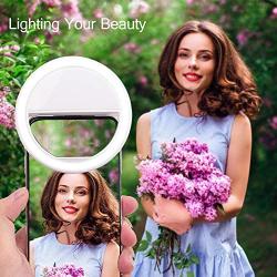 Whellen Selfie Ring Light with 36 LED for Phone/Tablet/iPad Camera [UL Certified] Portable Clip-on Fill Round Shape Light-White