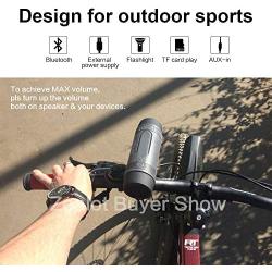 Outdoor Bluetooth Speakers Portable Bicycle Speaker Zealot S1 4000mAh Power Bank Splashproof Speakers with Microphone Full Outdoor Accessories (Bike Mount, Carabiner.)(Gray)